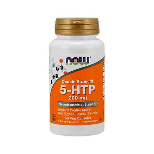 5-НТР для поддержки работы нейромедиаторов и хорошего настроения Now Double Strenght 5-НТР (L-5-Hydroxy-Tryptophan) 200 mg 60 Packарт. ID: 969476