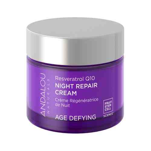 Антивозрастной ночной восстанавливающий крем для лица с ресвератролом и Q10 Andalou Naturals Age Defying Resveratrol Q10 Night Repair Creamарт. ID: 967766