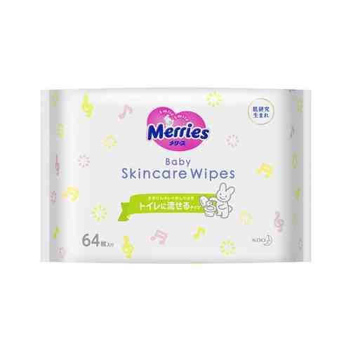Детские влажные смываемые салфетки Merries Baby Skincare Wipes Flushableарт. ID: 930743