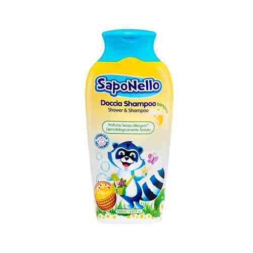Детский гель для душа и шампунь 2-в-1 с ароматом банана Saponello Doccia Shampoo Banana Shower & Shampooарт. ID: 989502