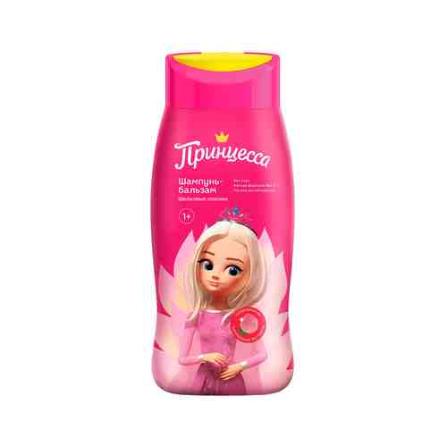 Детский шампунь-бальзам для волос с ароматом персика Принцесса Шампунь-бальзам Шелковые локоныарт. ID: 987195