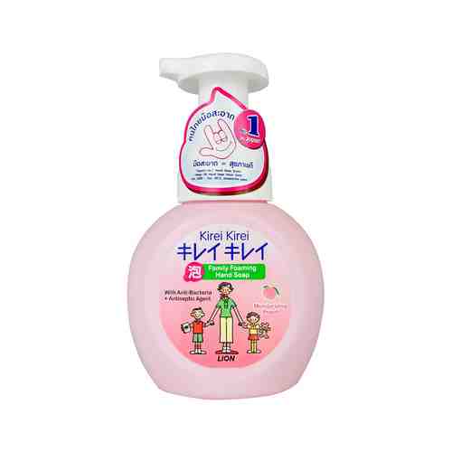 Детское мыло с ароматом розового персика Lion Thailand Kirei Kirei Family Foaming Hand Soap Moisturizing Peachарт. ID: 933589