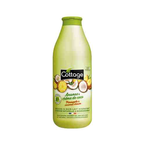 Гель для душа и пена для ванны 2-в-1 с ароматом ананаса и кокоса Cottage Moisturizing Shower Gel & Bath Milk Pineapple&Coconut creamарт. ID: 978678