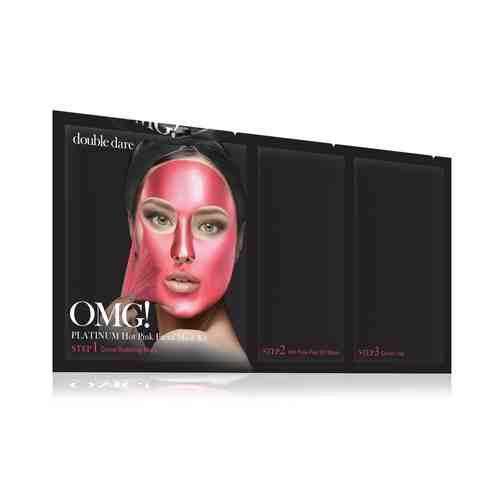 Лифтинговая маска для лица 3-в-1 Double Dare Omg! Platinum Hot Pink Facial Mask Kitарт. ID: 878395