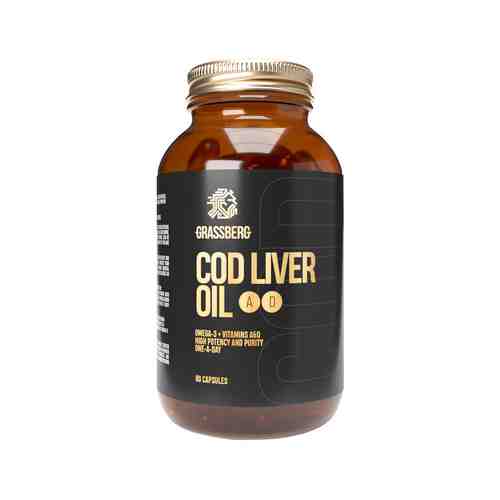 Масло печени трески Grassberg Cod Liver Oil 410 mg 60 Capsарт. ID: 974109