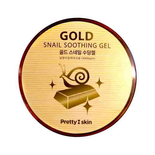 Мультифункциональный гель для лица и тела с муцином улитки и 24К золотом Prettyskin Gold Snail Soothing Gelарт. ID: 985027