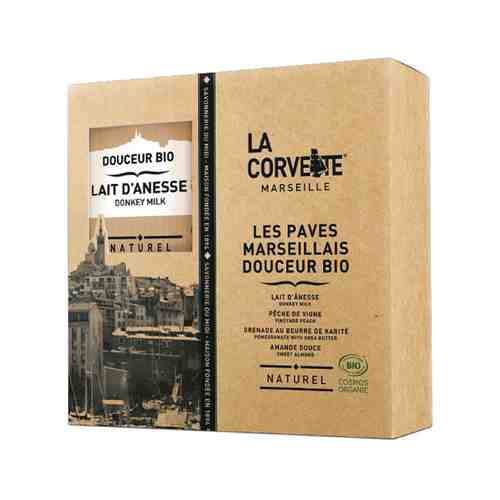Набор мыла в подарочной упаковке La Corvette Coffret Paves Marseillais Douceur Bio Setарт. ID: 922802