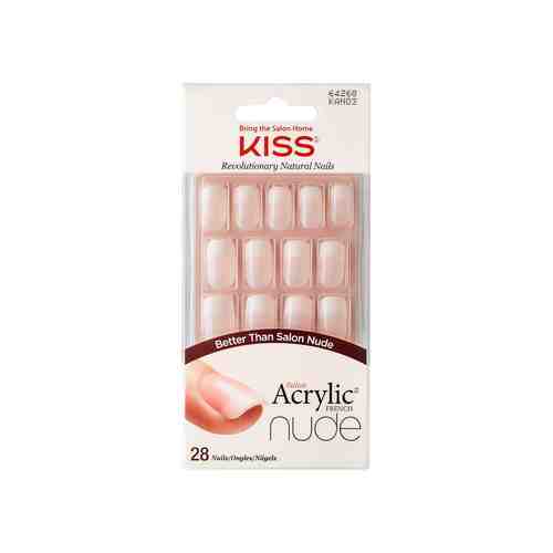 Набор накладных ногтей с клеем Шелковый кашемир средней длины 28 шт., KAN03C Kiss Salon Acrylic Nude French Nailsарт. ID: 914028