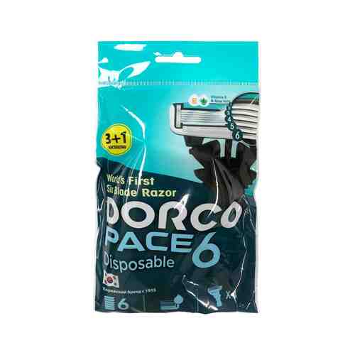 Одноразовый станок для бритья Dorco Pace 6 Disposable 4 Packарт. ID: 913096