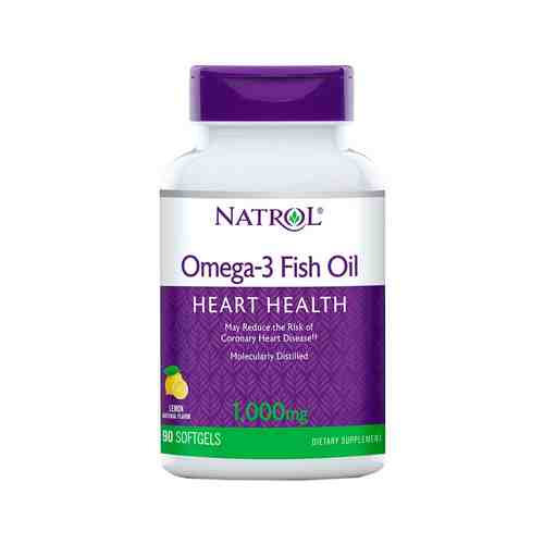 Омега-3 c натуральным лимонным вкусом Natrol Heart Health Omega-3 Fish Oil 1000 mg 90 Packарт. ID: 968486