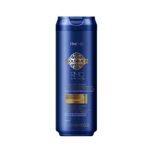 Шампунь с кератином для восстановления поврежденных волос Amend Gold+Black RMC System Q+ Passo 1 Mass Replacement Shampooарт. ID: 930894