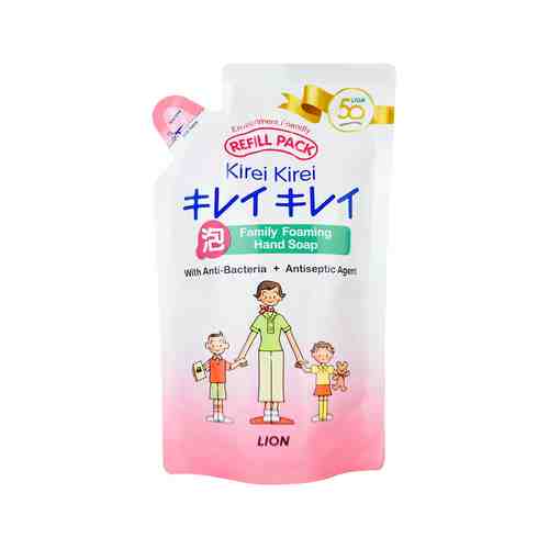Сменный блок антибактериального мыла для рук Lion Thailand Kirei Kirei Family Foaming Hand Soap With Anti-Bacteria Agent Refillарт. ID: 933585