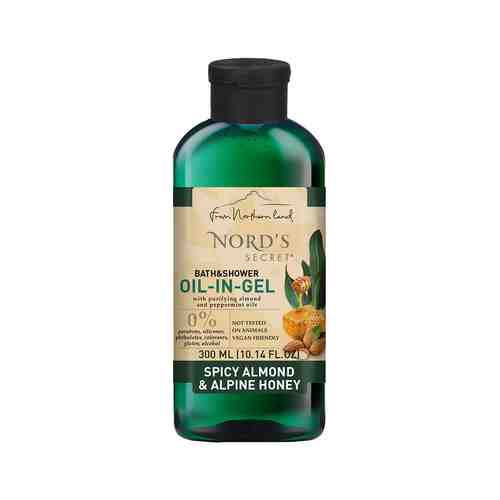 Смягчающий гель для душа с ароматом миндаля и альпийского меда Nord's Secret Soothing Bath & Shower Oil-In-Gel Spicy Almond & Alpine Honeyарт. ID: 987856