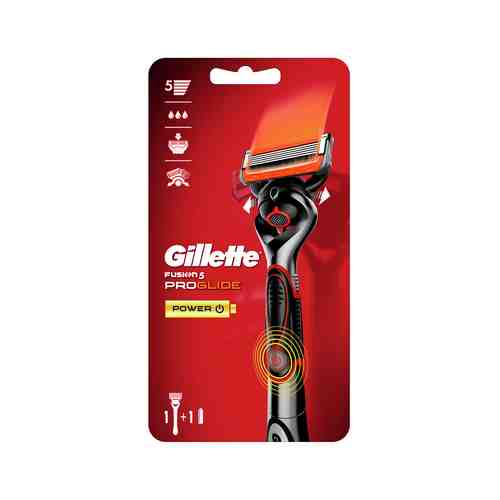 Станок для бритья со сменной кассетой с питанием от батарейки Gillette Fusion Proglide 5 Power FlexBallарт. ID: 910789