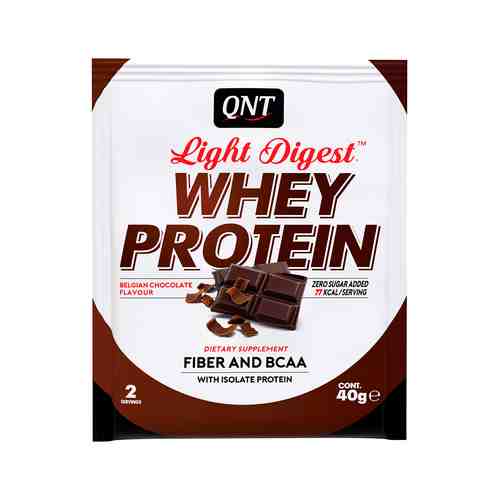 Сывороточный протеин со вкусом бельгийского шоколада 40 мл QNT Light Digest Whey Protein Belgian Chocolateарт. ID: 968641