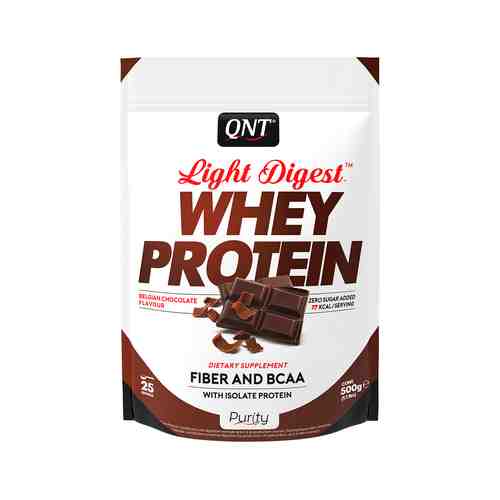Сывороточный протеин со вкусом бельгийского шоколада 500 мл QNT Light Digest Whey Protein Belgian Chocolateарт. ID: 968647