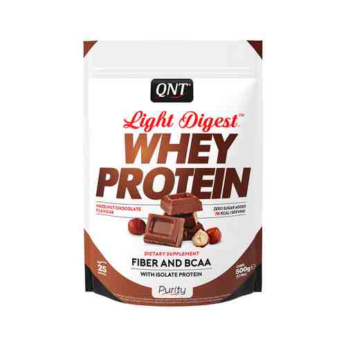 Сывороточный протеин со вкусом шоколада и лесного ореха 500 мл QNT Light Digest Whey Protein Hazelnut Chocolateарт. ID: 968645