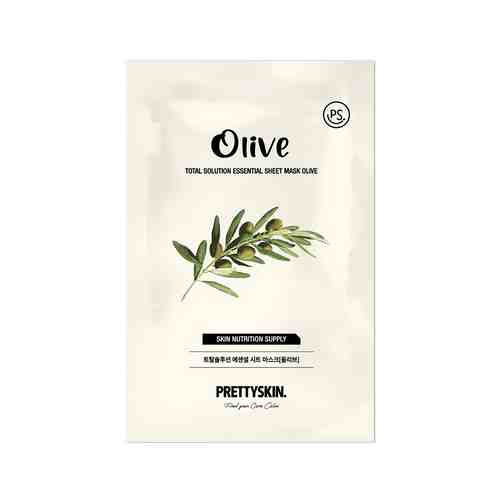 Тканевая маска для лица против несовершенств с экстрактом оливы Prettyskin Olive Total Solution Essential Sheet Maskарт. ID: 984989