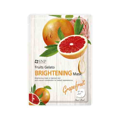 Тканевая маска грейпфрут улучшающая цвет лица SNP Fruits Gelato Brightening Maskарт. ID: 890360