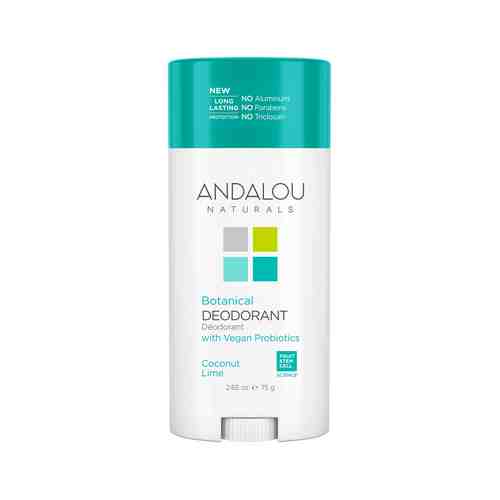 Твердый дезодорант для тела с ароматом кокоса и лайма Andalou Naturals Coconut Lime Botanical Deodorantарт. ID: 967759