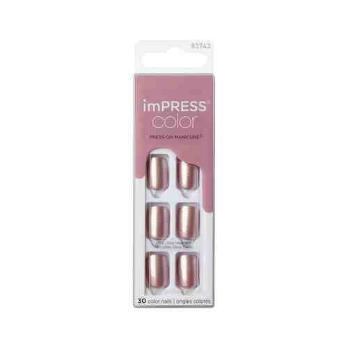 Твердый лак для ногтей короткой длины Kiss Impress Color Press-On Manicure False Nailsарт. ID: 978705