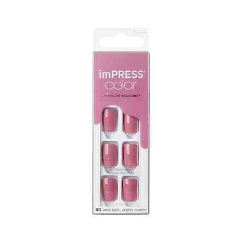 Твердый лак для ногтей короткой длины Kiss Impress Color Press-On Manicure False Nailsарт. ID: 978706