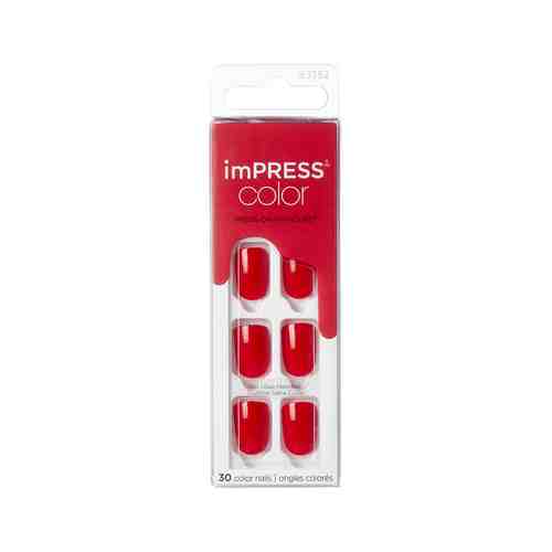 Твердый лак для ногтей короткой длины Kiss Impress Color Press-On Manicure False Nailsарт. ID: 978708