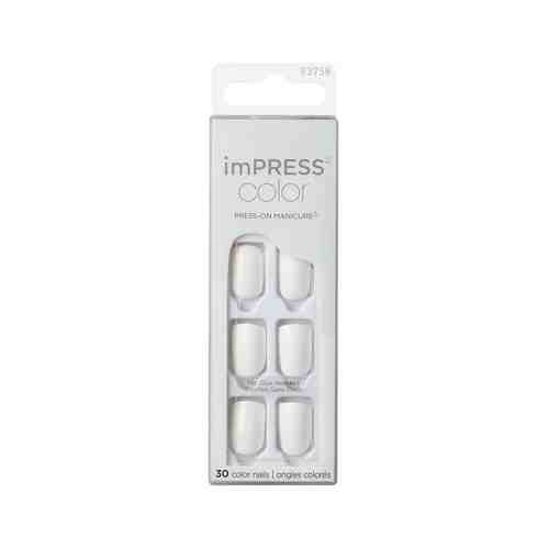 Твердый лак для ногтей короткой длины Kiss Impress Color Press-On Manicure False Nailsарт. ID: 978709