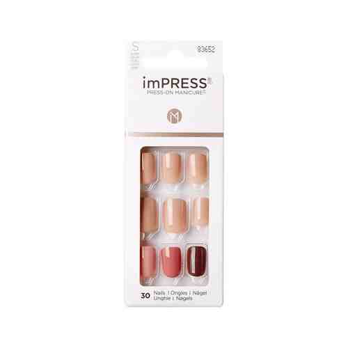 Твердый лак для ногтей короткой длины Kiss Impress Color Press-On Manicure False Nailsарт. ID: 978710