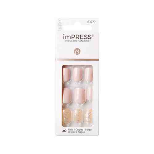 Твердый лак для ногтей короткой длины Kiss Impress Color Press-On Manicure False Nailsарт. ID: 978711