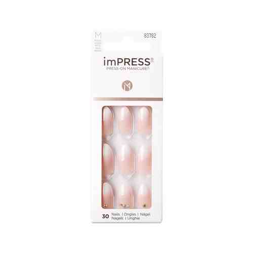 Твердый лак для ногтей средней длины Kiss Impress Color Press-On Manicure False Nailsарт. ID: 978712