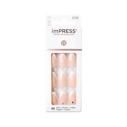 Твердый лак для ногтей средней длины Kiss Impress Color Press-On Manicure False Nailsарт. ID: 978713