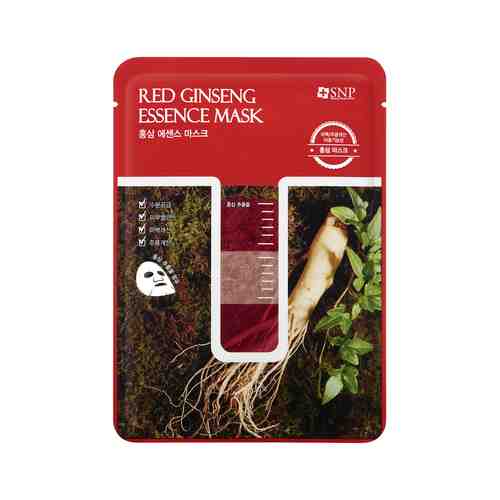 Увлажняющая тканевая маска для лица с экстрактом корня красного женьшеня SNP Red Ginseng Essence Maskарт. ID: 890364