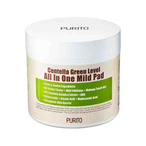 Увлажняющие пэды с экстрактом центеллы Purito Centella Green Level All In One Mild Padарт. ID: 956505