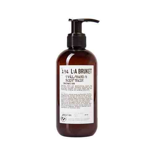 Жидкое мыло для тела и рук 240 мл L:A Bruket No.184 Geranium Tval, Hand & Body Washарт. ID: 957396