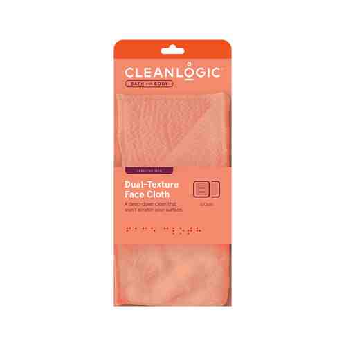 Двусторонняя мочалка-салфетка для очищения лица Cleanlogic Bath & Body Dual-Texture Face Clothарт. ID: 960434