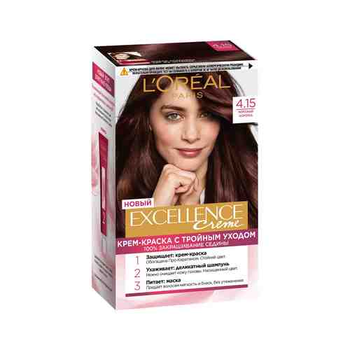 Крем-краска для волос с тройным уходом 4.15 Морозный шоколад L'Oreal Excellenceарт. ID: 786524