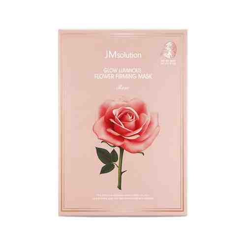 Набор из 10 тканевых масок для лица с экстрактом розы JMsolution Glow Luminous Flower Firming Mask Rose Packарт. ID: 946901