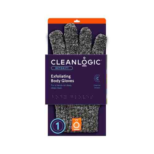 Набор из 2 мочалок-перчаток с древесным углем Cleanlogic Detoxify Exfoliating Body Glovesарт. ID: 960444