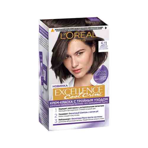 Стойкая крем-краска для волос 5,11 Светло - каштановый L'Oreal Paris Excellence Cool Crèmeарт. ID: 980641